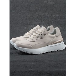 03-YJ428-1 BEIGE Кроссовки женские (натуральная кожа)