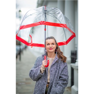L041-025 Red (Красный) Зонт женский трость Fulton