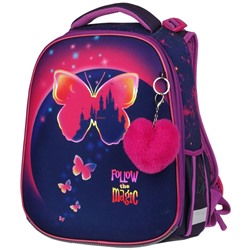 Ранец Berlingo Expert Max "Magic butterfly" 37*28*16см, 2 отделения, анатомическая спинка, дождевик в комплекте