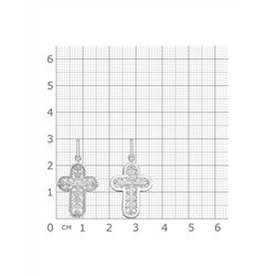 Крест из серебра литье с фианитом