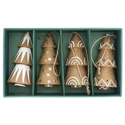 Набор елочных украшений из папье-маше Zero waste из коллекции New Year Essential, 4 шт.