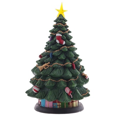 GAEM Фигур декор в стекл шаре "Елка и Снеговик" (подсв,муз, вьюга, AAх3 н/п), D 10 см, L19,5 W19,5 H35 см