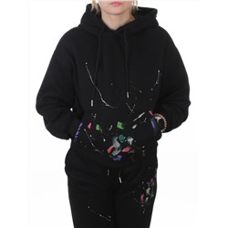 005 BLACK Костюм спортивный зимний женский (95% хлопок, 5% полиэстер)