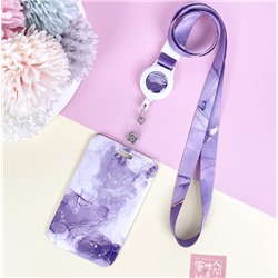 Футляр для карт на ленте "Watercolor fantasies", purple