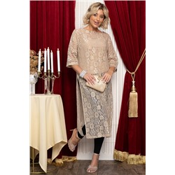 Платье-туника кружевное Ортея (бежевое) П14754-10М
