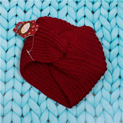 Повязка на голову теплая "Winter Turban", микс 6 цветов, 22*19см (Подвес Кокетка - Зима)