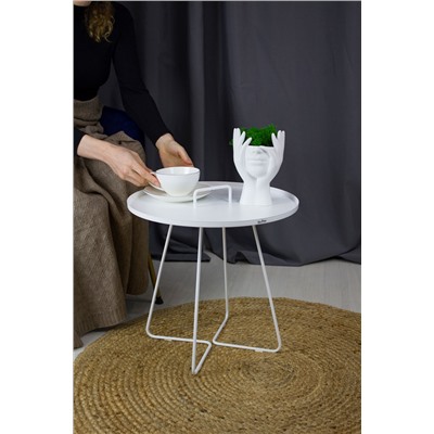 Столик журнальный SHT-CT42
                        белый муар