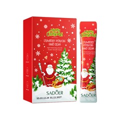 (ПРЕДЗАКАЗ) Крем для рук в саше Клубника SADOER 4 мл × 20 шт (Новогодняя серия)