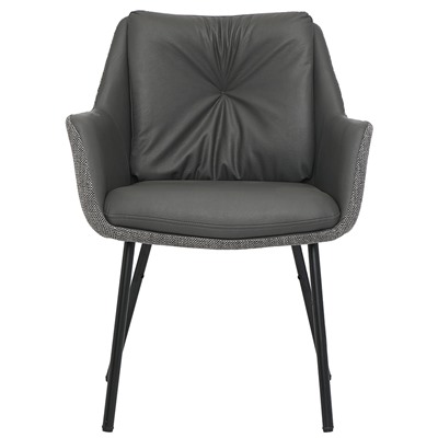 Стул Allar, экокожа, рогожка, серый