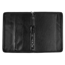 Пaпка деловая Calligrata "Люкс" искусственная кожа, для бумаг, для офиса, 360 х 260 х 30 мм, 6Д041, чёрная