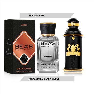 Beas U715 Alexandre J Black Muscs edp 50 ml, Парфюм унисекс Beas U715 создан по мотивам аромата Alexandre J Black Muscs