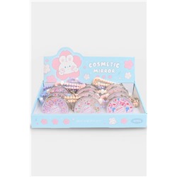 Зеркало-шейкер раскладное с шнурком "Fresh", шоу-бокс 12 шт. (4 цвета)