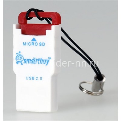 Картридер Smartbuy (SBR-707-R) для Micro SD (красный)