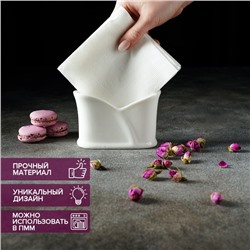 Салфетница Magistro «Бланш», 11.5×5×8 см, фарфор, белая