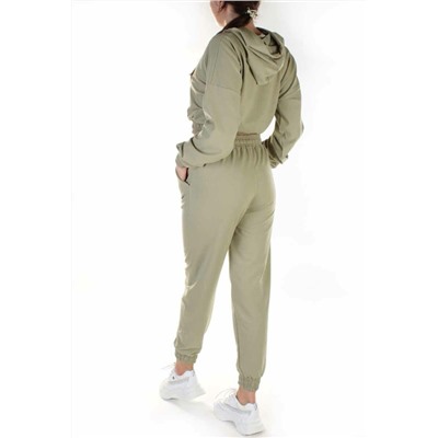 Y276 OLIVE Спортивный костюм женский (100% хлопок)