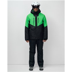 Горнолыжный костюм мужской зимний зеленого цвета 07713Z