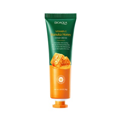 Крем для рук с экстрактом меда Мануки и витамина Е Bioaqua Vitamin E Manuka Honey Hand Cream, 30 гр