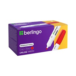 Маркер для белых досок Berlingo "Uniline WB200" красный, пулевидный, 2мм
