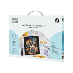 Картина по номерам на холсте ТРИ СОВЫ "Журавль", 40*50, с поталью, акриловыми красками и кистями