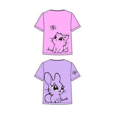 Футболка для девочки, 2 шт в комплекте