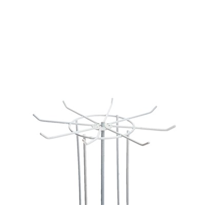 Вертушка, 2 яруса по 8 крючков, 13×13×40 см, белая