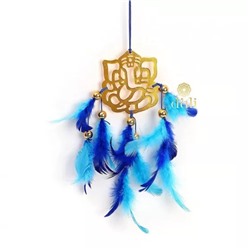 Ловец снов для автомобиля Ганеша, Dream Сatcher Ganesha (Blue-Light Blue), произв. Duli