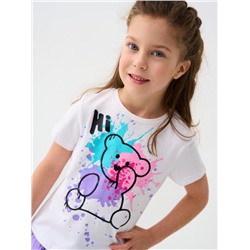 Комплект для девочки: футболка, юбка-шорты