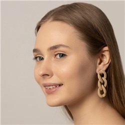 Серьги пластик «Цепь» восторг, светло-коричневые