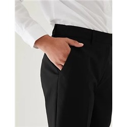 2pk Girls' Slim Leg School Trousers (2-18 Yrs)