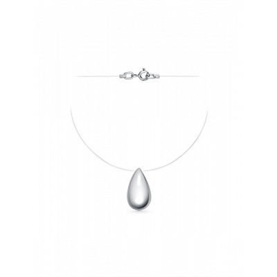 Колье (леска) родированное серебро 925*