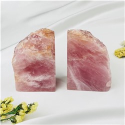 Радуга Самоцветов Держатель для книг из Розового кварца (Мадагаскар)