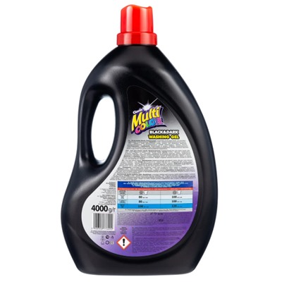 Гель для стирки MultiCOLOR CLOVIN BLACK &amp; DARK для чёрных и тёмных тканей 4л, (115 стирок) 775264