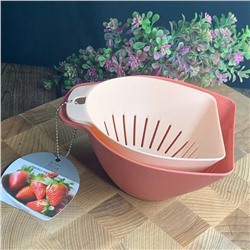 160-143 Набор друшлаг и чаша для смешивания 16х14см, 14,5х13 см (х48)