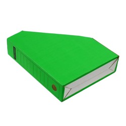 Накопитель-лоток архивный, микрогофрокартон, 75 мм, зеленый