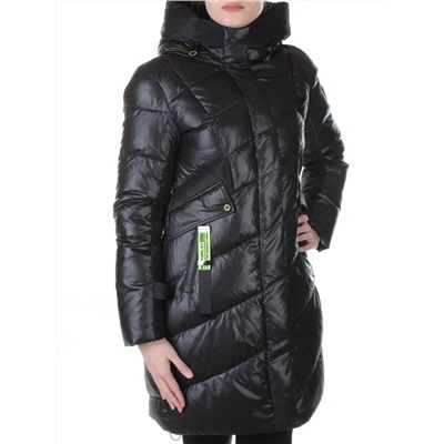887 BLACK Пальто женское зимнее HaiLuoZi
