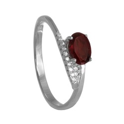Кольцо с гранатом и фианитами ТФКН.795ГР1.80