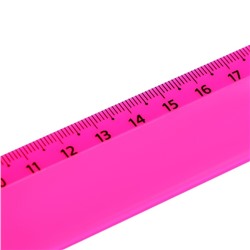 Линейка 30 см Стамм Neon, пластиковая, непрозрачная, неоновые цвета, европодвес, микс (цена за 1 шт.)