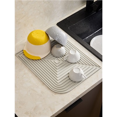 Коврик для сушки посуды Dry Flex, 34,6х44,6 см, серый