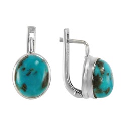 Серьги 'Светоч' с бирюзой ИАСК31108Х10БЗ0N6