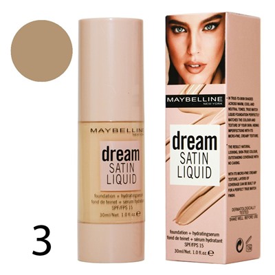 Тональный крем Maybelline Dream Satin Liquid SPF / FPS 15 № 3 30 ml