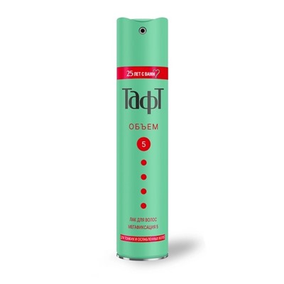 Sch.Тафт Лак 225 мл  ОБЪЕМ  Мега. ф. зел. бал. Красная полоса "5" 12 шт.кор.