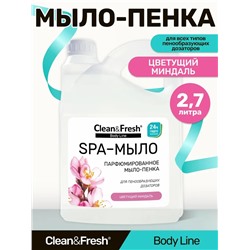 Жидкое мыло-пенка для рук для дозатора "Clean&Fresh" 2,7 л Миндаль