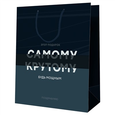 Пакет подарочный 18*23*10см MESHU "Самому крутому" MS_52123/12/Китай