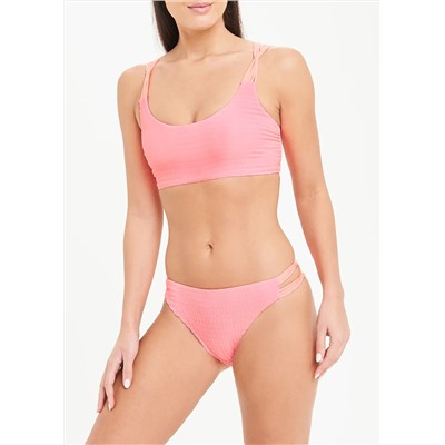 Shirred Multi Strap Crop Bikini Top