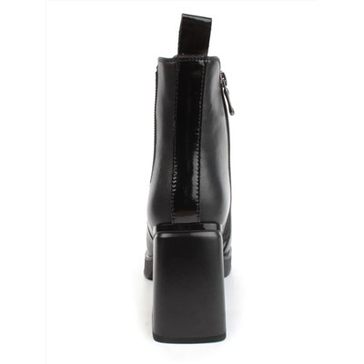 04-M3-836 BLACK Ботильоны зимние женские (натуральная кожа, натуральный мех)