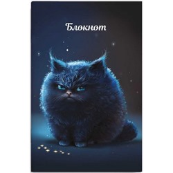 Блокнот 120х185 мм 40л в точку "НЕДОВОЛЬНЫЙ КОТ" 67886 Феникс