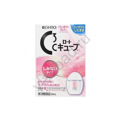 Rohto C3 - нейтральные глазные капли для контактных линз с кислородом11