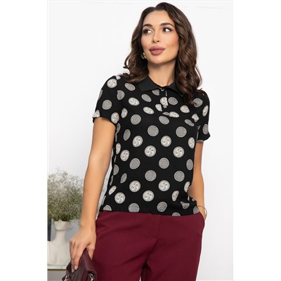 Поло Тренди (черное/круги) Б14092-10М