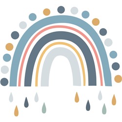 Наклейка интерьерная, "Радужная" (2527)