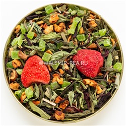 Зеленый чай Клубничный мохито  (код 0431)